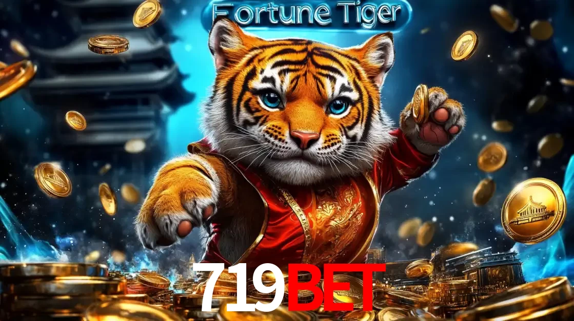 Imagem promocional do jogo de slot Fortune Tiger, com um tigre majestoso em traje tradicional cercado por uma fortuna em moedas de ouro, disponível agora no cassino 719BET.